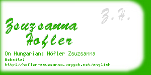 zsuzsanna hofler business card